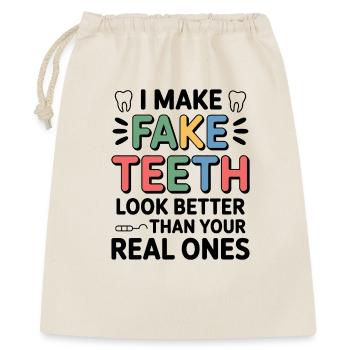 La vie des techniciens de laboratoire dentaire - Sac cadeau 40 x 50 cm - nature - Devant
