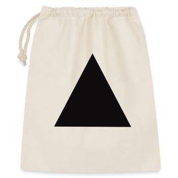 Motif triangulaire abstrait en noir - Sac cadeau 40 x 50 cm - nature - Devant