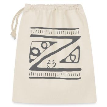 Abstraktes geometrisches Maori Kunstmuster - Geschenkbeutel aus Baumwolle (40 x 50 cm) - Natur - Vorne