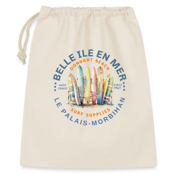 Surf Belle Ile en Mer Logo Circulaire - Sac cadeau 40 x 50 cm - nature - Devant