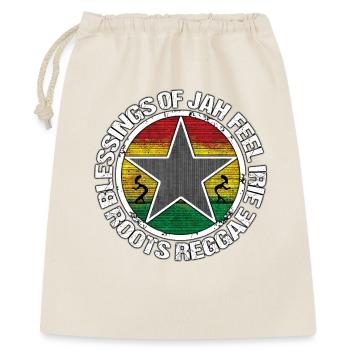 Blessings of Jah Roots Reggae Star - Geschenkbeutel aus Baumwolle (40 x 50 cm) - Natur - Vorne