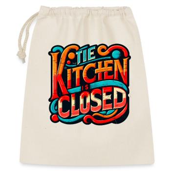 La cuisine est fermée, restaurant drôle disant, chef - Sac cadeau 40 x 50 cm - nature - Devant