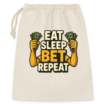 Eat Sleep Bet Repeat Sports Betting - Gift Bag 40 x 50 cm - nature - Front