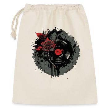 Schallplatten Sammler - Geschenkbeutel aus Baumwolle (40 x 50 cm) - Natur - Vorne