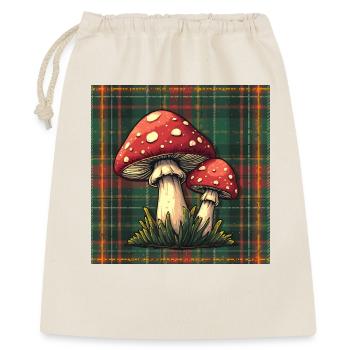 Plaid Mushroom Adventure - Geschenkbeutel aus Baumwolle (40 x 50 cm) - Natur - Vorne