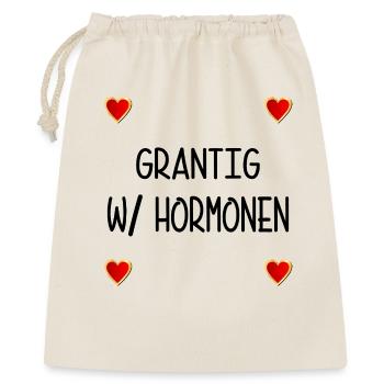 WECHSELJAHRE MENOPAUSE GRANTIG HORMONE - Geschenkbeutel aus Baumwolle (40 x 50 cm) - Natur - Vorne