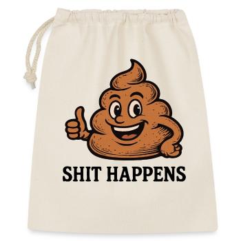 Shit Happens Funny Poop Pile Chemise Fun - Sac cadeau 40 x 50 cm - nature - Devant