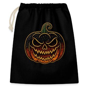 Citrouille d’Halloween | Citrouille Golden Star - Sac cadeau 40 x 50 cm - noir - Devant