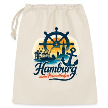 Hamburg My Home Port City Silhouette Gift - Gift Bag 40 x 50 cm - nature - Front