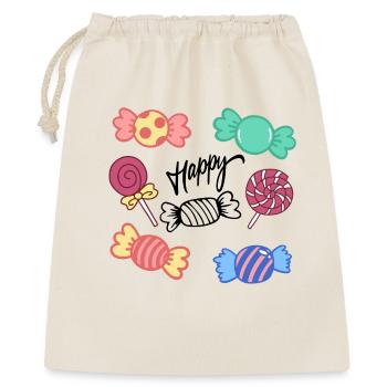 Candy Circle Icons Kollektion - Geschenkbeutel aus Baumwolle (40 x 50 cm) - Natur - Vorne