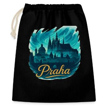 Praha Skyline Prag Hauptstadt Tschechien maritim - Geschenkbeutel aus Baumwolle (40 x 50 cm) - Schwarz - Vorne