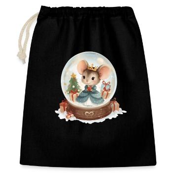 Mouse Princess Snow Globe Christmas Design - Gift Bag 40 x 50 cm - black - Front