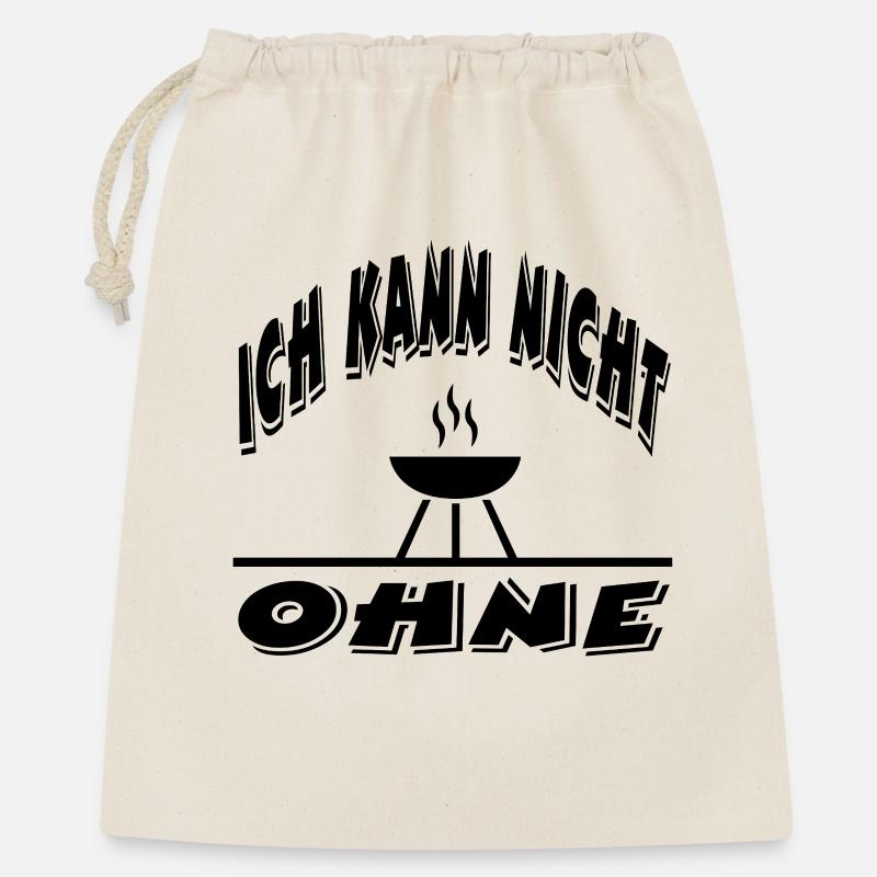 Grillen - Geschenkbeutel aus Baumwolle (40 x 50 cm) - Natur