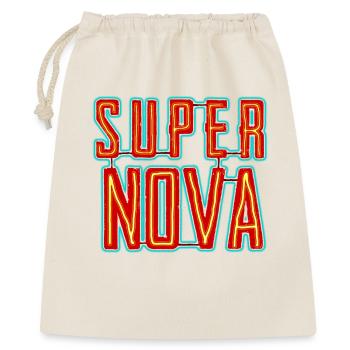 Super Nova Neon Schriftzug - Geschenkbeutel aus Baumwolle (40 x 50 cm) - Natur - Vorne