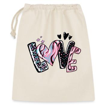 Love Kaleido Heart Pattern - Gift Bag 40 x 50 cm - nature - Front