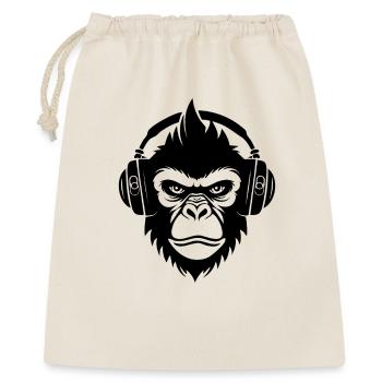 Rebellious Monkey Head Punk Club Sound Shirt - Gift Bag 40 x 50 cm - nature - Front