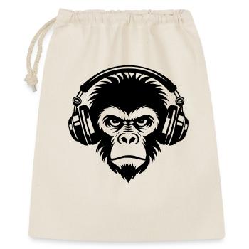 Heavy Metal Monkey Head Rock Power Shirt - Gift Bag 40 x 50 cm - nature - Front