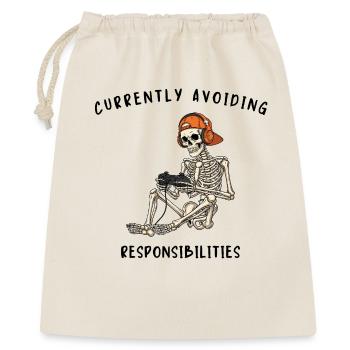 Skeleton Gaming Avoiding Responsibilities - Gift Bag 40 x 50 cm - nature - Front
