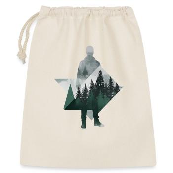 Forêt moderne géométrique Silhouette humaine - Sac cadeau 40 x 50 cm - nature - Devant