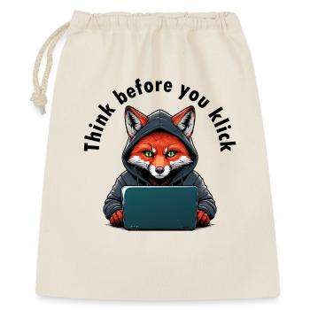 Think Before You Click - Cyber Security - Gift Bag 40 x 50 cm - nature - Front