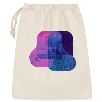 Abstract Tech Layers — Blue & Pink Digital Art - Gift Bag 40 x 50 cm - nature - Front