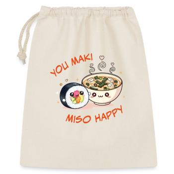 You Maki Miso Happy Sushi Bowl - Gift Bag 40 x 50 cm - nature - Front