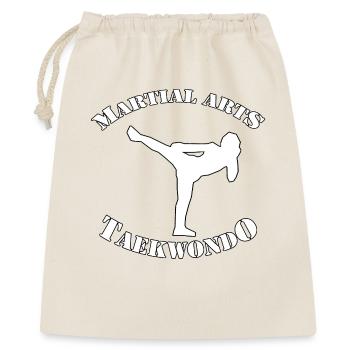 TAEKWONDO - Geschenkbeutel aus Baumwolle (40 x 50 cm) - Natur - Vorne