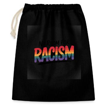 Kein Platz für Rassismus - Cool Pride Logo - Geschenkbeutel aus Baumwolle (40 x 50 cm) - Schwarz - Vorne