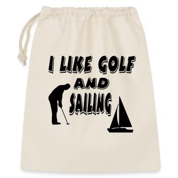 Golf - Geschenkbeutel aus Baumwolle (40 x 50 cm) - Natur - Vorne