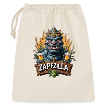 Zapfzilla König Dino Bier - Geschenkbeutel aus Baumwolle (40 x 50 cm) - Natur - Vorne