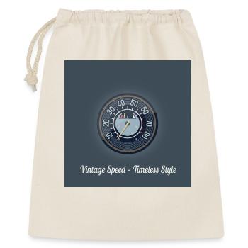 Vintage Speed – Timeless Style. - Geschenkbeutel aus Baumwolle (40 x 50 cm) - Natur - Vorne