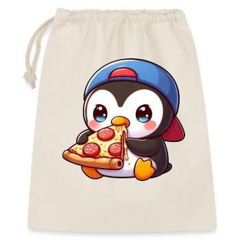 Cute Penguin Cartoon Pizza Italian Food - Gift Bag 40 x 50 cm - nature - Front