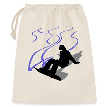 Snowboard - Geschenkbeutel aus Baumwolle (40 x 50 cm) - Natur - Vorne