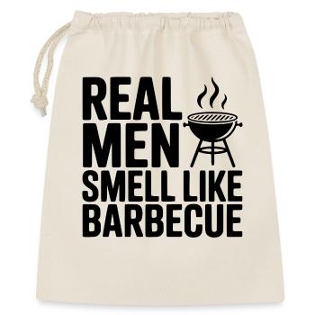 Les vrais hommes sentent le barbecue - Sac cadeau 40 x 50 cm - nature - Devant