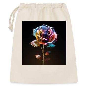 Regenbogenrose Metallglanz - Geschenkbeutel aus Baumwolle (40 x 50 cm) - Natur - Vorne