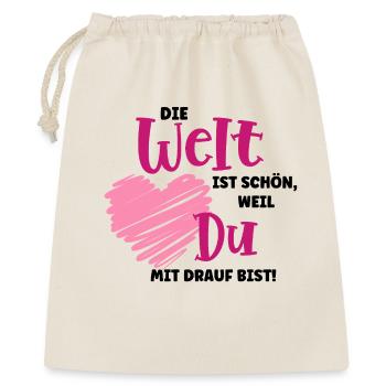The world is beautiful – declaration of love - Gift Bag 40 x 50 cm - nature - Front