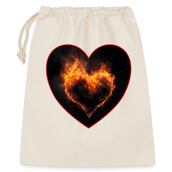Heart of Flames as a declaration of love - Gift Bag 40 x 50 cm - nature - Front