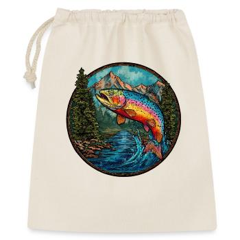 Rainbow Trout – Colourful Angler & Nature Motif - Gift Bag 40 x 50 cm - nature - Front