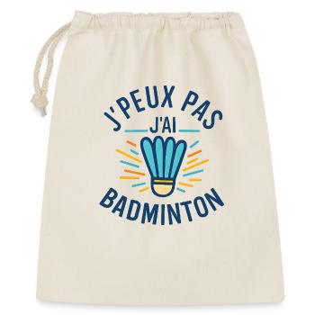 Ich kann nicht Badminton haben - Geschenkbeutel aus Baumwolle (40 x 50 cm) - Natur - Vorne