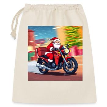 Santas Fastest Reindeer - Geschenkbeutel aus Baumwolle (40 x 50 cm) - Natur - Vorne