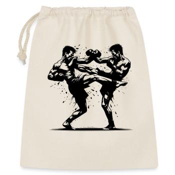 Doppelschlag Thai Boxing der Ring brennt heftig - Geschenkbeutel aus Baumwolle (40 x 50 cm) - Natur - Vorne