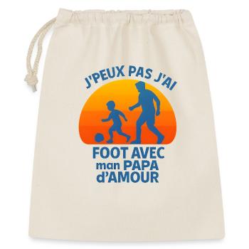 Foot avec Papa d'amour - Sac cadeau 40 x 50 cm - nature - Devant
