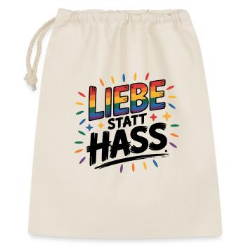 Love Instead Than Hate - Logo Cool Pride - Sac cadeau 40 x 50 cm - nature - Devant