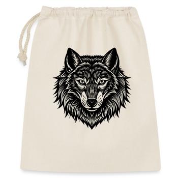 Tête de loup - Sac cadeau 40 x 50 cm - nature - Devant