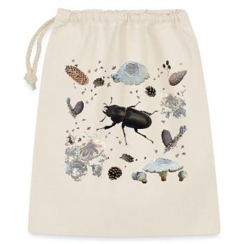 Hirschkäfer mit Tannenzapfen und Pilzen - Gift Bag 40 x 50 cm - nature - Front