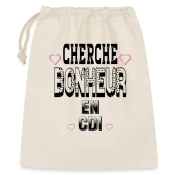 Cherche Bonheur en CDI - Sac cadeau 40 x 50 cm - nature - Devant