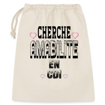 Cherche Amabilité en CDI - Sac cadeau 40 x 50 cm - nature - Devant