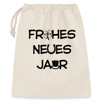 Bonne année 2026 Réveillon du Nouvel An Bonheur - Sac cadeau 40 x 50 cm - nature - Devant