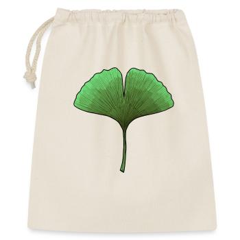 Ginkgo Fächerblatt Aura - Geschenkbeutel aus Baumwolle (40 x 50 cm) - Natur - Vorne