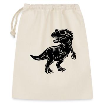 Tyrannosaurus mit Sonnenbrille - Geschenkbeutel aus Baumwolle (40 x 50 cm) - Natur - Vorne